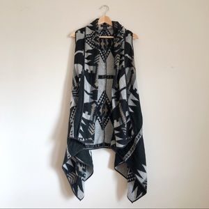STEVE MADDEN Aztec Print Duster Open Cardigan